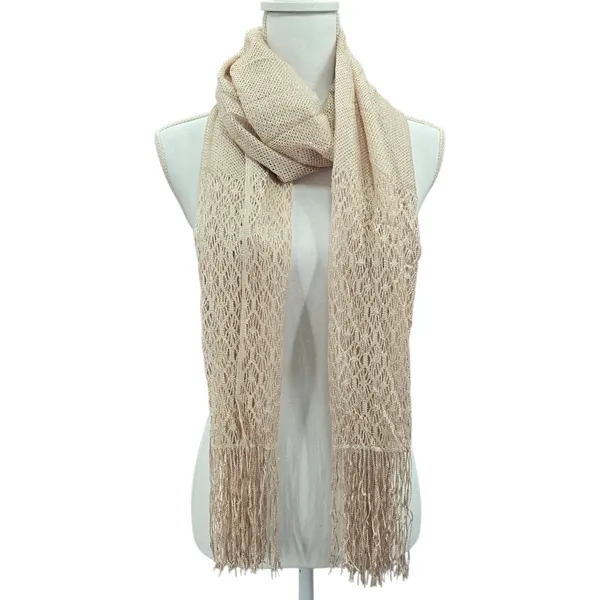 Champagne Sparkle Glitter Long Fairy Fringe Romantic Whimsy Wrap‎ Shawl Scarf OS - Image 2