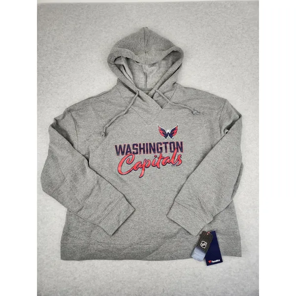 Fanatics Women's‎ XL Washington Capitals Hockey Script Pullover HoodieSweatshirt NHL - Image 2