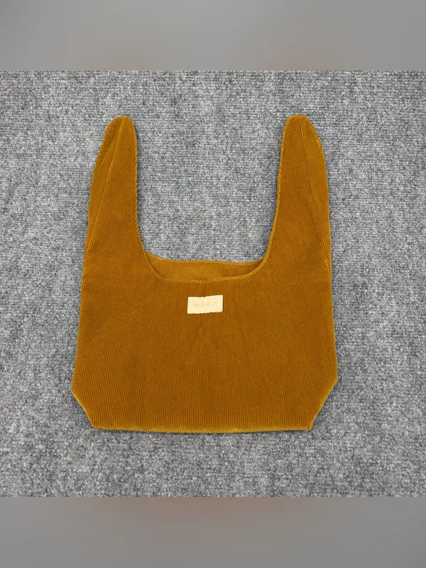 MERIT Signature Makeup Bag Corduroy Mustard - Image 2