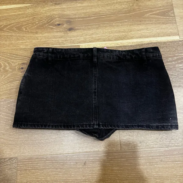 Edikted Mini Skort- Black Denim - Image 6