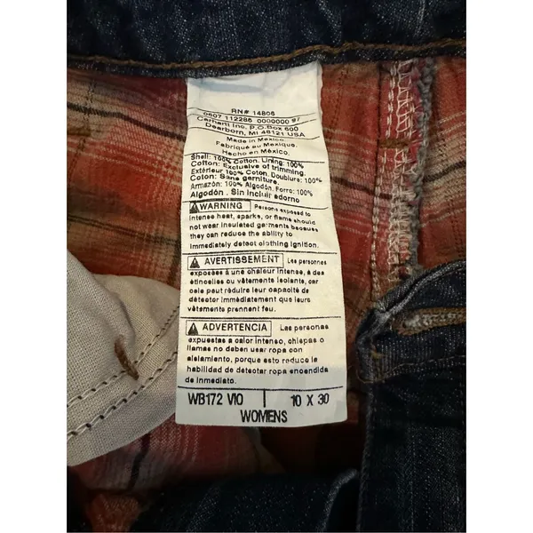 Carhartt straight leg Jeans Flannel lined Denim Jeans.‎ Size 10 X 30 - Image 4
