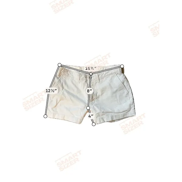 Vintage Y2K Abercrombie & Fitch Y2K Low Rise Chino Shorts‎ Cream Women's Size 6 - Image 4
