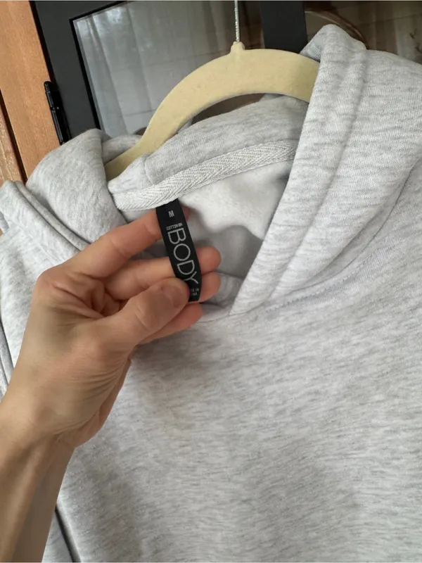 Cotton ON Plush Premium Graphic Hoodie cloudy grey marle heritage wellness club - Image 6