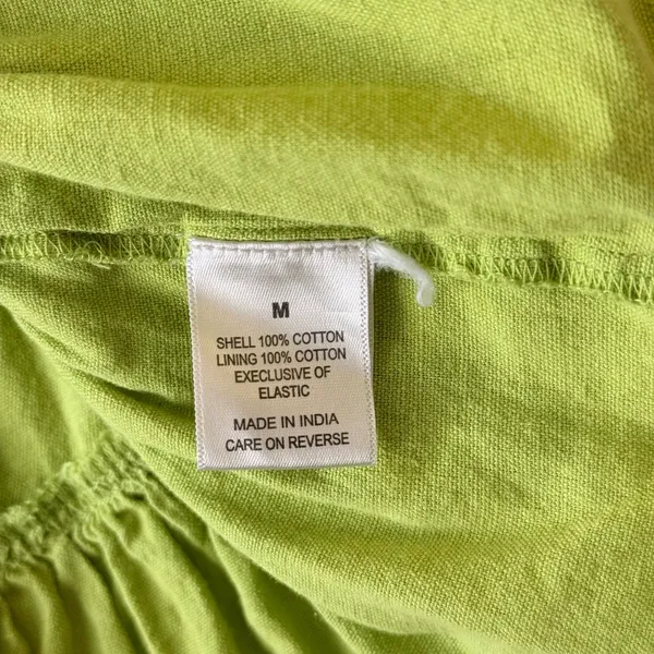 Dizzy Lizzy Mini Dress Med babydoll Green Ruffle Lace Up‎ Back Cotton Summer - Image 9