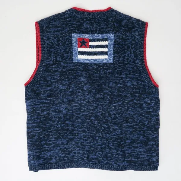 Vintage Y2K Christopher & Banks American Flag Sweater Vest - Image 3