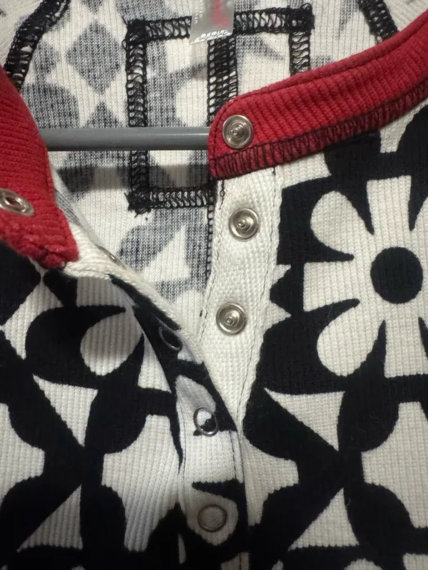 FP MOVEMENT by FREE PEOPLE KICK OFF PRINT HENLEY RALLY LAYER ATHLETIC TOP - Image 9