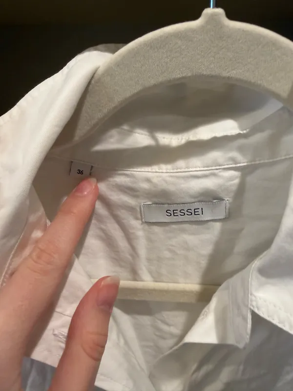 Sessei White Dress Shirt Dress - Image 3