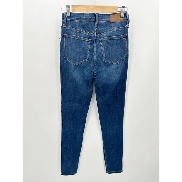 Madewell Women 26 TALL 10" High Rise Skinny Medium Wash Blue‎ Denim Jeans - Image 2