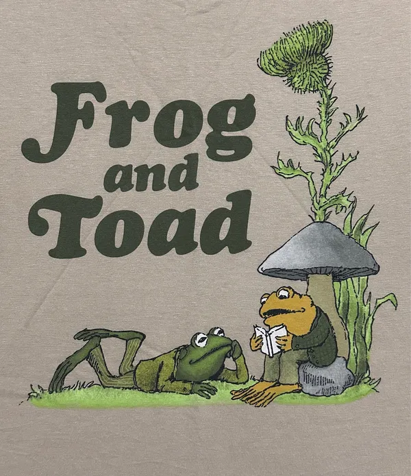 Frog and Toad Relaxing With A Book Graphic Shirt - Image 4