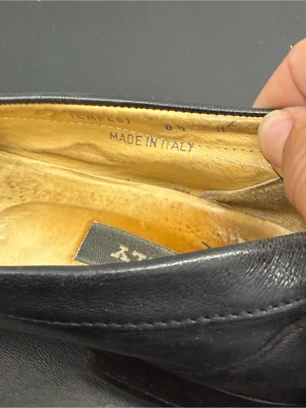 Bally Tempest Black Leather Loafers Well Loved Size 8.5 - Image 7