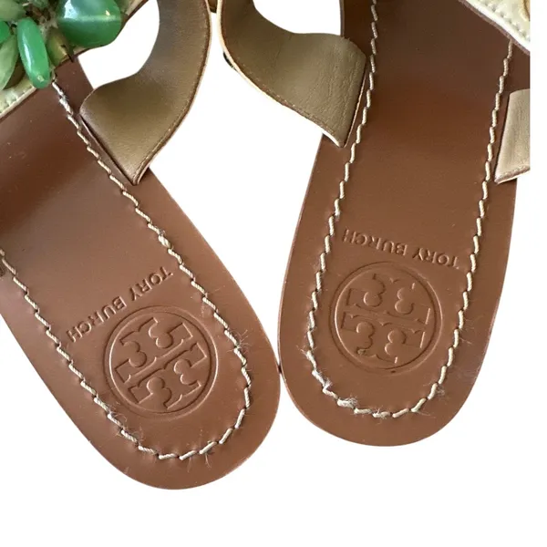 Tory Burch Floral‎ Gemstone Embellished Slide Sandals 8.5 - Image 3