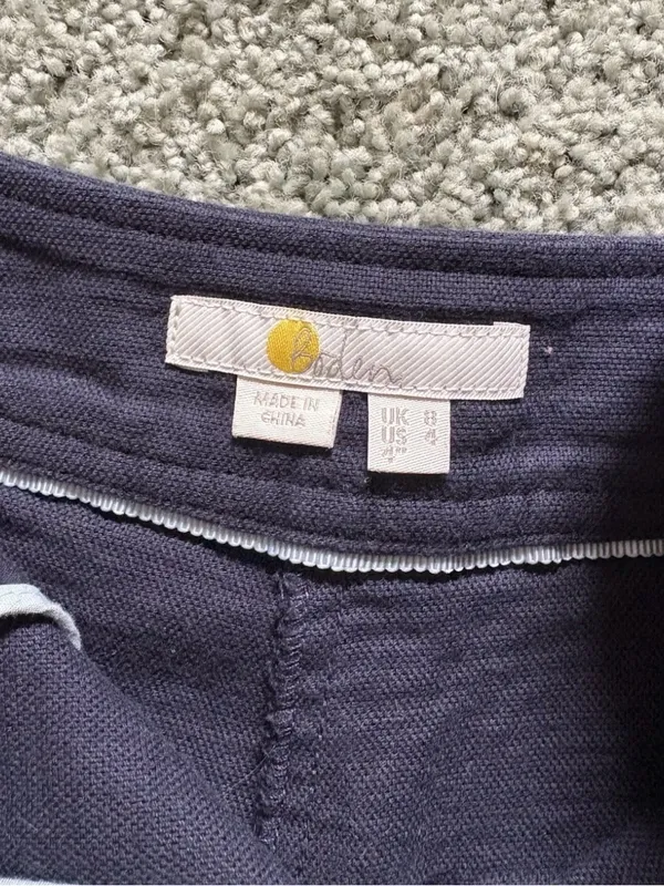 Boden Dark Blue Navy Shorts Womens Size 4 High Rise Preppy Classic - Image 7