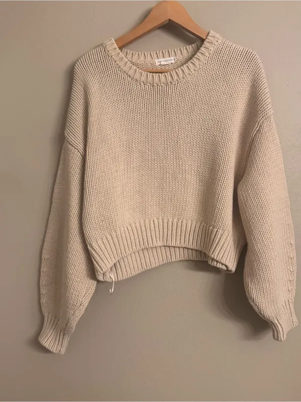 GOOD‎ AMERICAN Crewneck Chunky Knit Sweater - Image 2