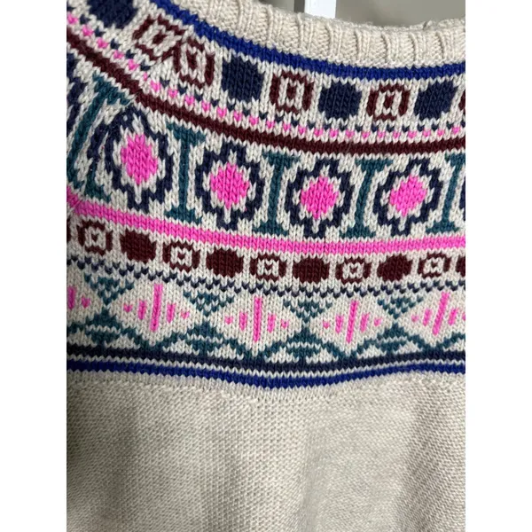 American Eagle Outfitters Fair‎ Isle Knit Sweater S Cottagecore Cabincore Ski - Image 3