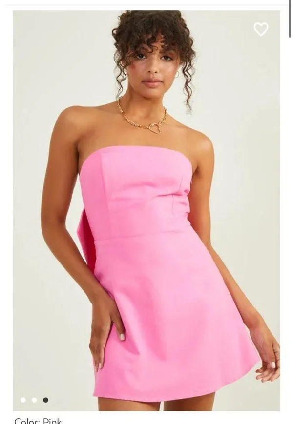 Altar'd State Bow Dress Mini Strapless - Image 2
