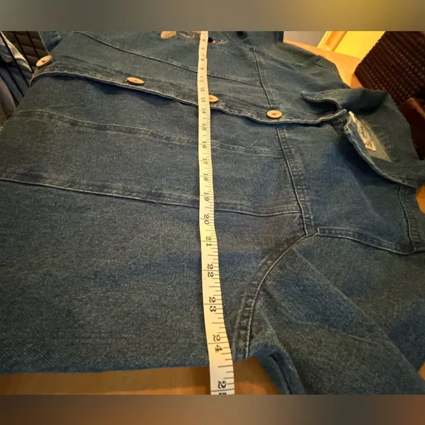 TANTRUMS Denim Embroidered Jacket 100% Cotton Size XXL. - Image 9