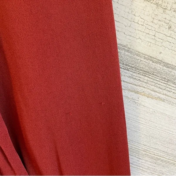 & Other Stories Flare Leg Lightweight Jumpsuit Outing Rust Red Sz 2‎ - Image 13