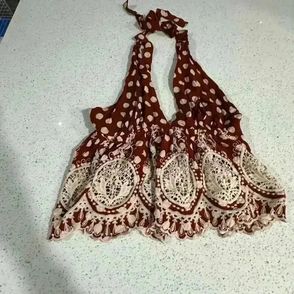 Free People Womens Tops Free People Lunch Date Halter Top Size XS - Image 3