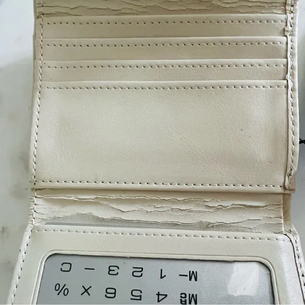 KENNETH COLE REACTION VINTAGE WALLET WITH‎ SOLAR POWERED CALCULATOR, Ivory, NWT - Image 10