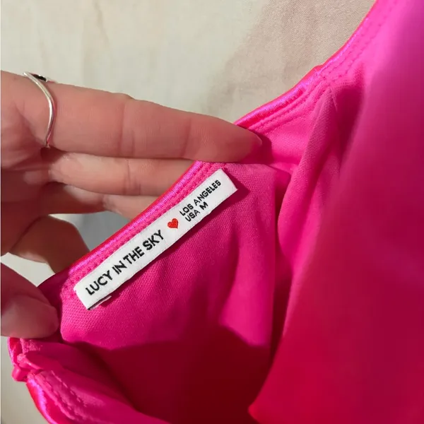 Lucy in the sky Cutout Bodycon Dress in Hot Pink - Image 5