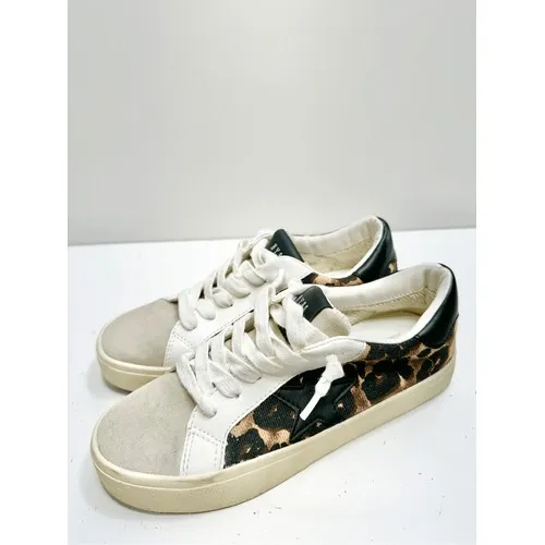 Steve Madden Fashion Sneakers Leopard Print‎ Star Suede Multi Color Size 5 - Image 3