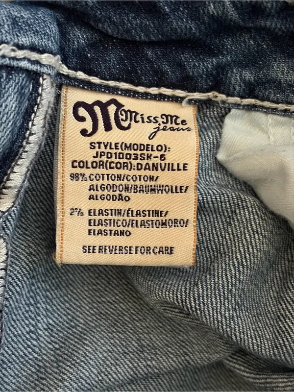 Miss Me Sunny Skinny Jeans 29 Medium Wash Distressed Western Rock Grunge Y2K 90s - Image 13