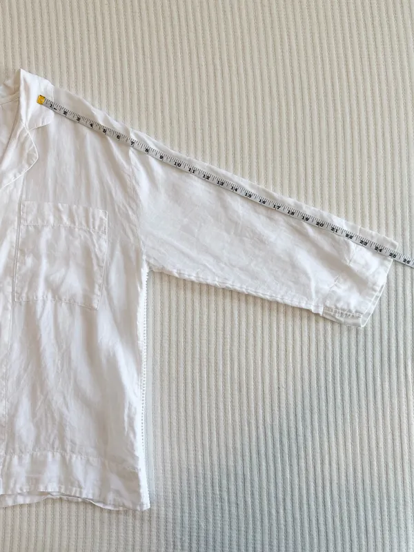 Intimately by Free People Linen Button Down Shirt with Mother of Pearl Buttons - Image 8