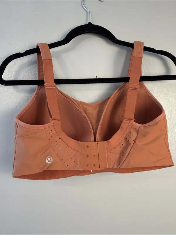 lululemon athletica rust orange Wireless Support Bra size 34E high impact - Image 3