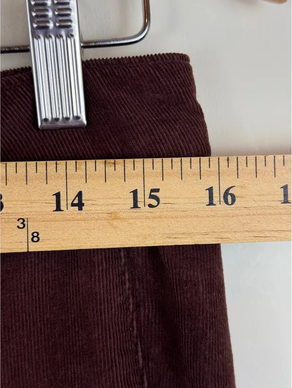 Free People Just Float On Corduroy Flare Pants Plum Size 30 Raw Hem Boho - Image 9