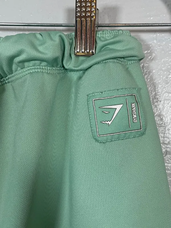 Gymshark Women XS Green Recess Shorts Snaps Pocket Drawstring Athleisure Workout - Image 5