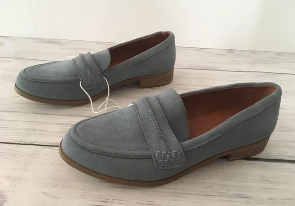 Blue Suede Loafers, Size 11 - Image 2