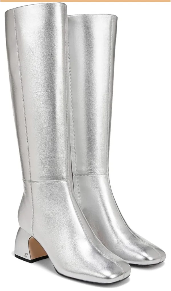 New Sam Edelman, high silver boots, size 6 no box - Image 2
