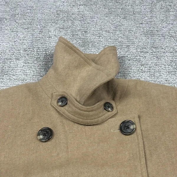 LRL Ralph Lauren Pea Coat Womens 12 Camel Hair Tan Double Breasted Jacket USA - Image 4