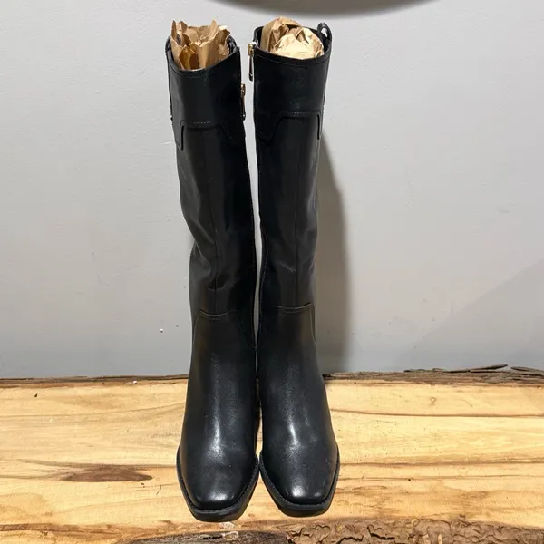 NEW Naturalizer 27‎ Edit Ennis Black Leather Knee-High Boots Size 8.5 - Image 8