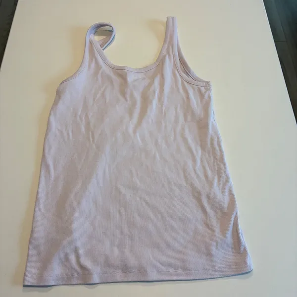 Old Navy Ribbed Tank Top Lavender Purple Spaghetti Strap Casual‎ large tall - Image 3