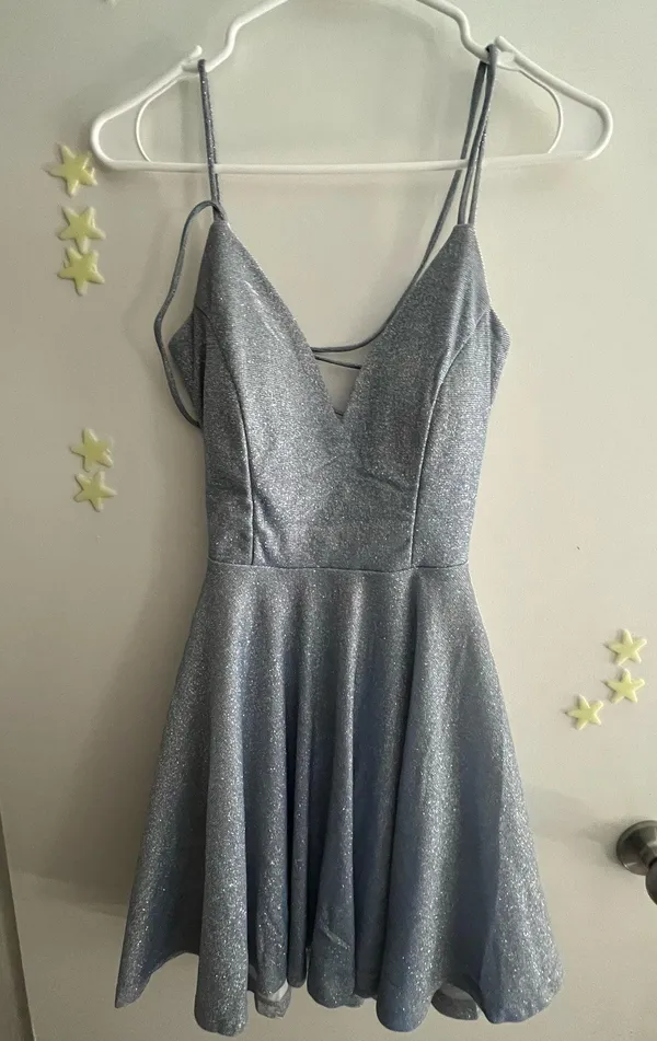 Light Blue Windsor Glitter Dress - Image 3