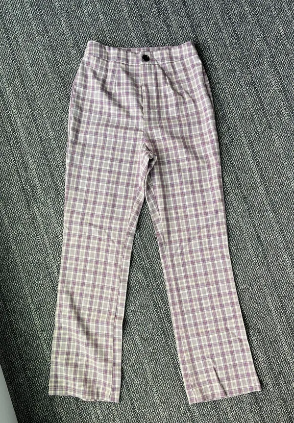 SheIn Pink Plaid Pants - Image 2