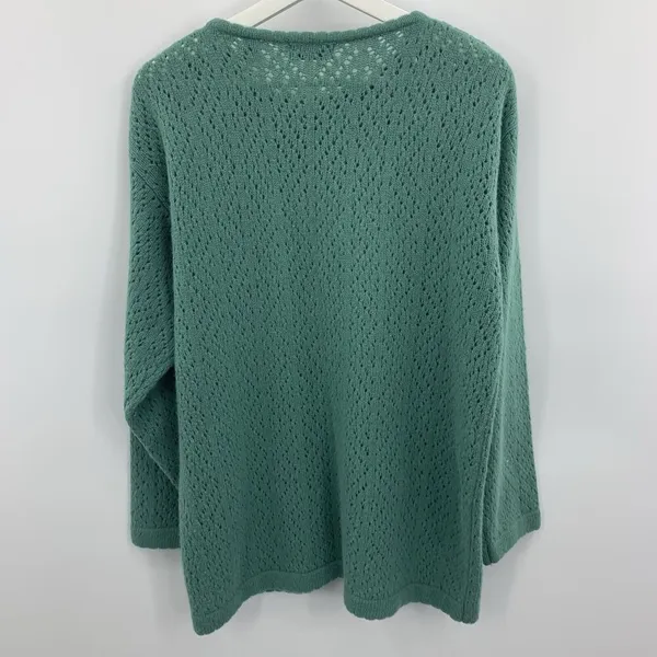 Allison Paige Size Lg Sweater Wool Angora Blend Long‎ Sleeve Sage Green Women's - Image 5