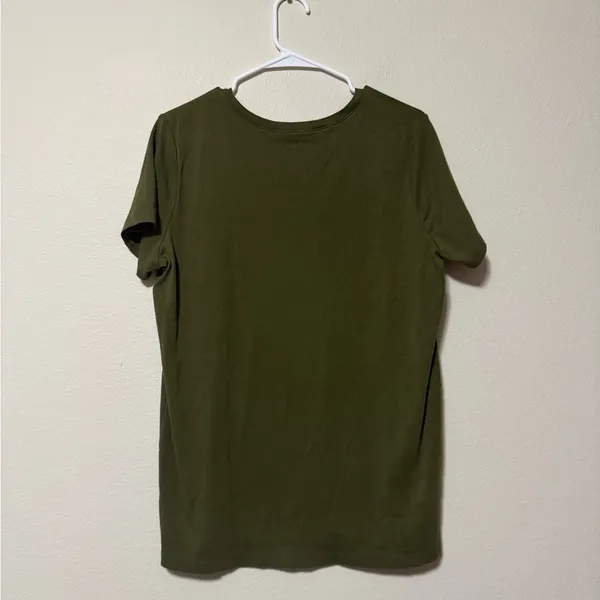 Eddie Bauer Forest Green V-Neck Tee - Image 3
