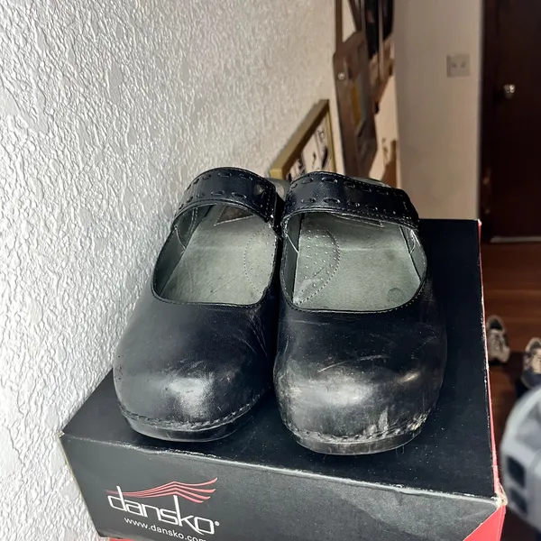 Dansko Solitaire Black Womens Size 40 Clog Open Back Slip On Professional - Image 6