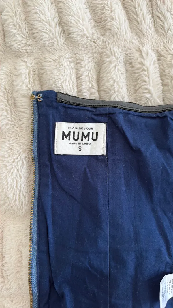 Show Me Your Mumu Denim Zip-Up Corset S - Image 3