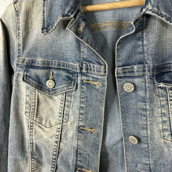 Levis Signature Womens size Small Gold Classic Trucker Denim Jacket - Image 5