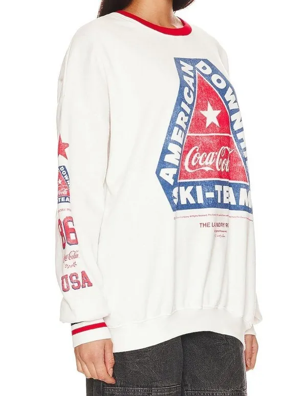 The Laundry Room Coca Cola American Downhill Ski Team Sweatshirt - Size XS - NWT - Image 2