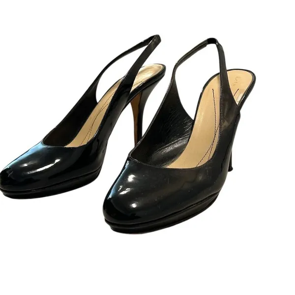 Kate Spade Women's Black‎ Patent Leather Slingback Pumps Size 7 - Image 11