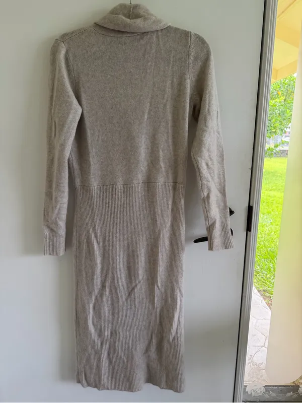 Ann Taylor cashmere Shawl Collar Wrap Sweater Dress NEW NWT fall luxury soft - Image 3