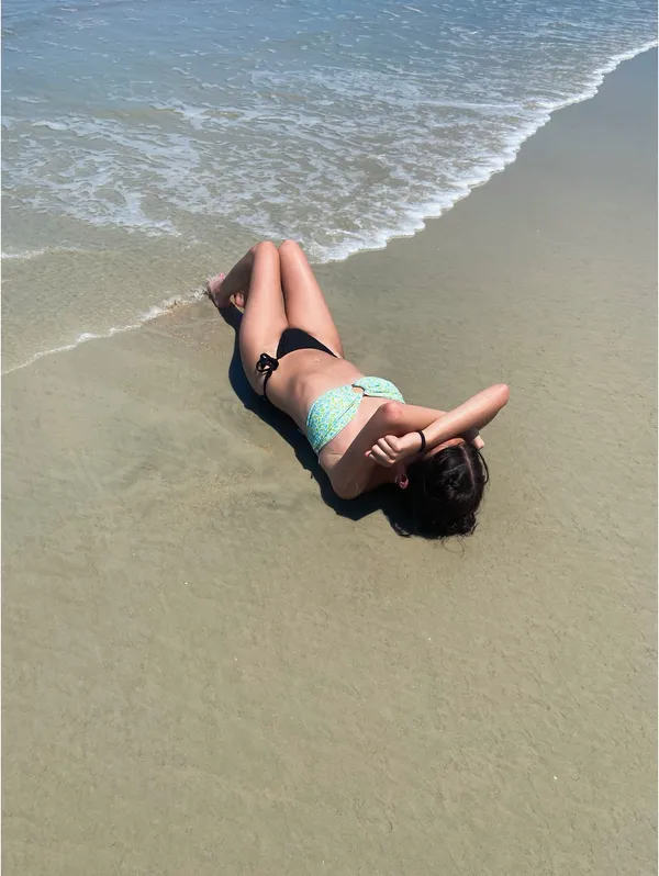 Amazon green bandeau bikini bottoms and top - Image 3