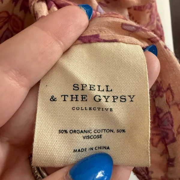 SPELL Folk Song Boho Blouse Pink and Peach Spell & The Gypsy Collective Medium - Image 5