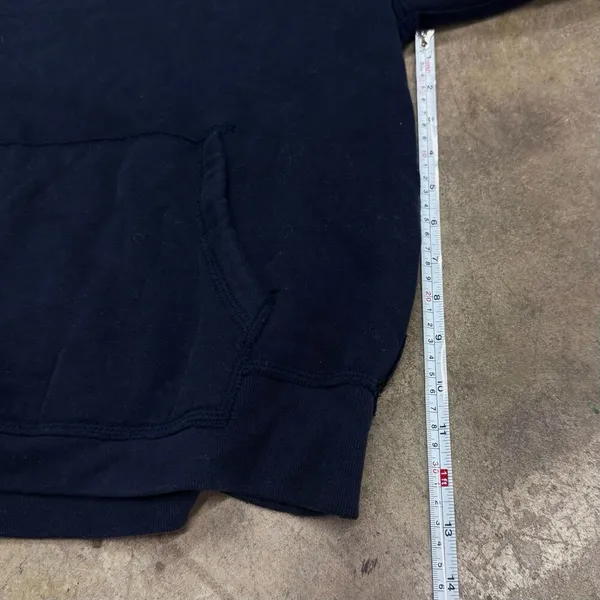 Abercrombie & Fitch navy blue embroidered soft AF fleece hoodie - Image 4