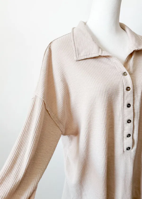 Fashion Brand Long Sleeve Quarter Button Up - Image 3