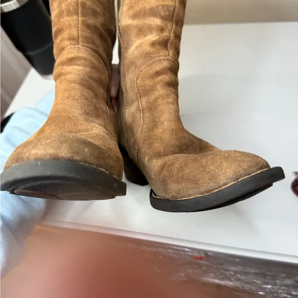 Born Women's Felicia Boot Size 7 M Tall Block Heel Brown Distressed Western Boho - Image 10